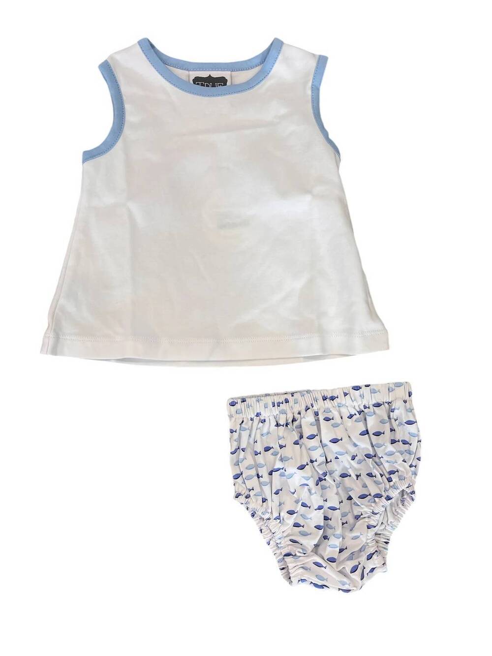 NEW TRUE kids fish bloomer set in white